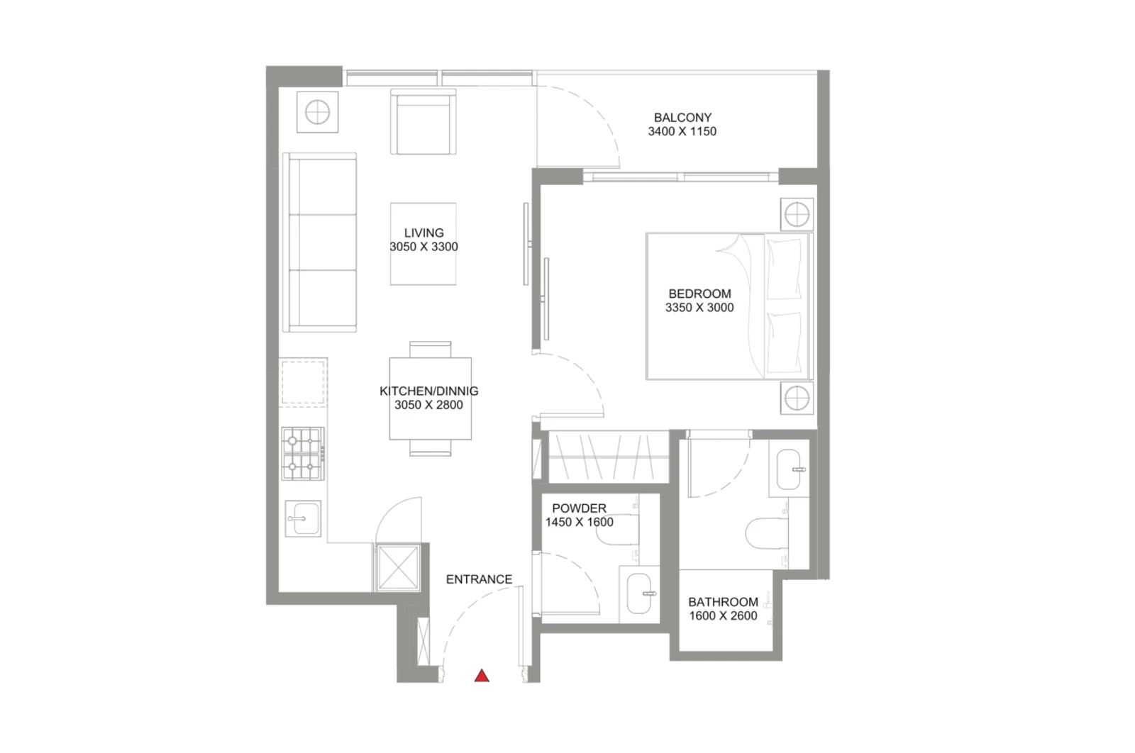Floor plan for Type A