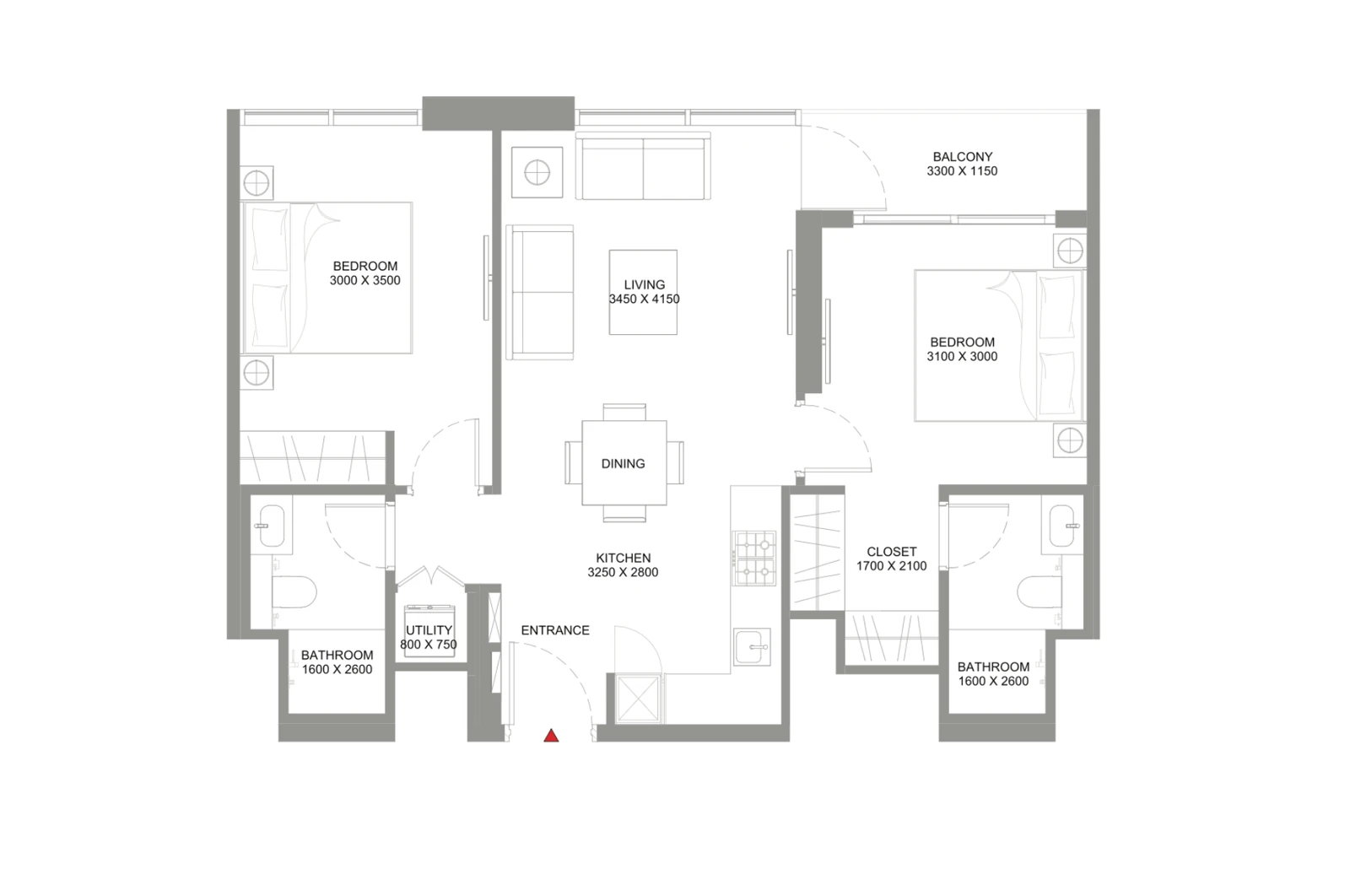 Floor plan for Type A