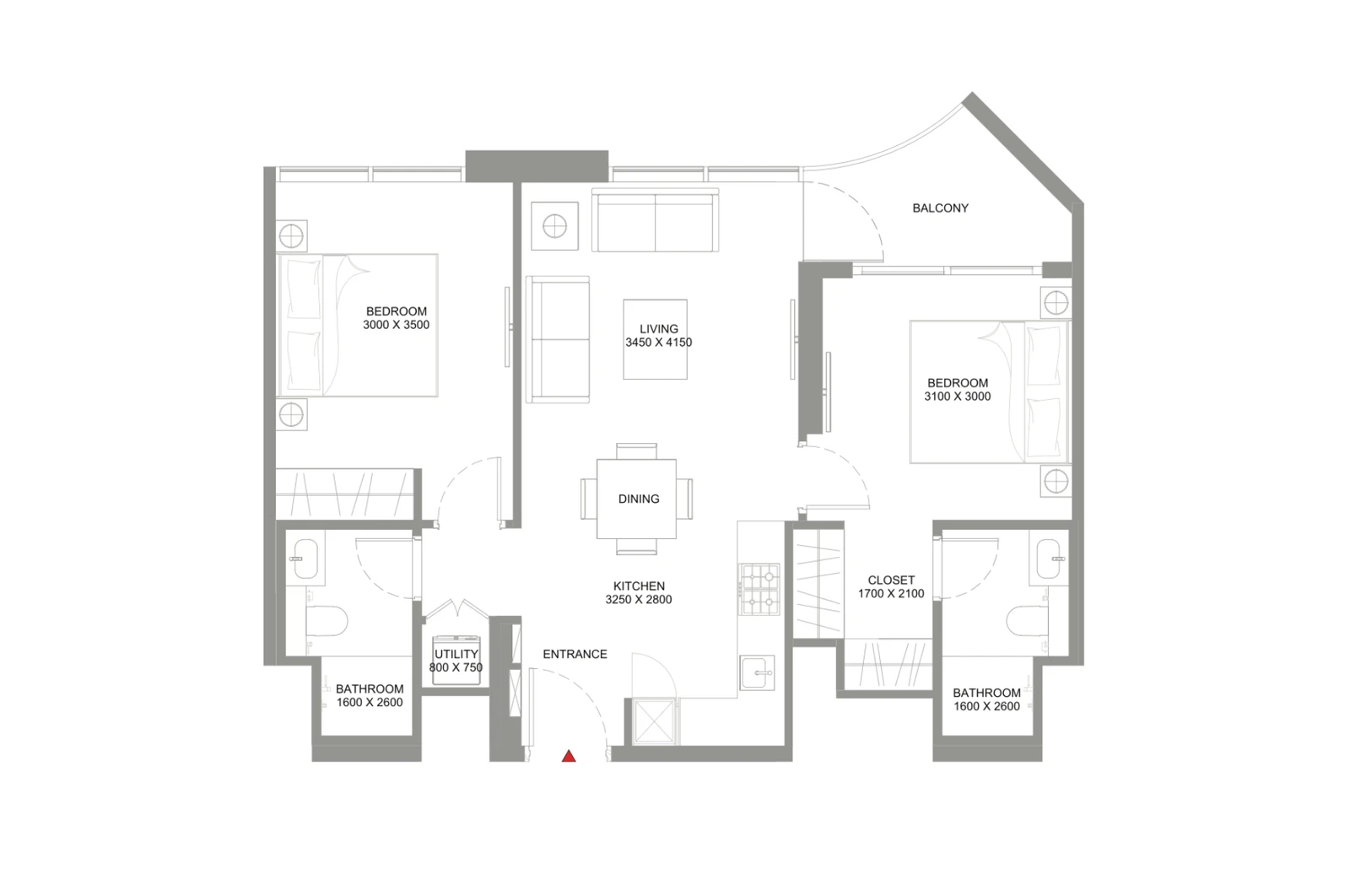 Floor plan for Type B