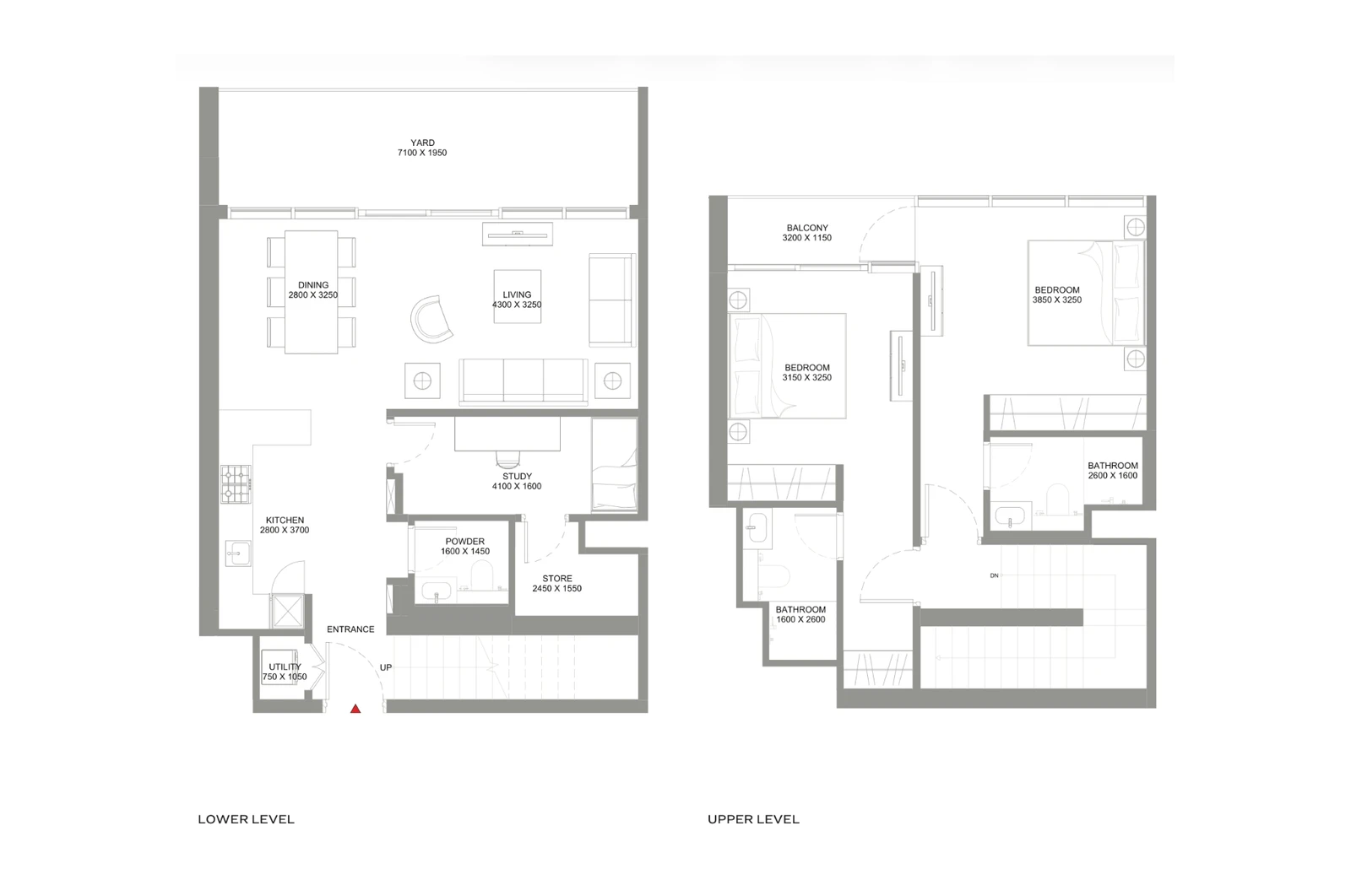 Floor plan for Type K