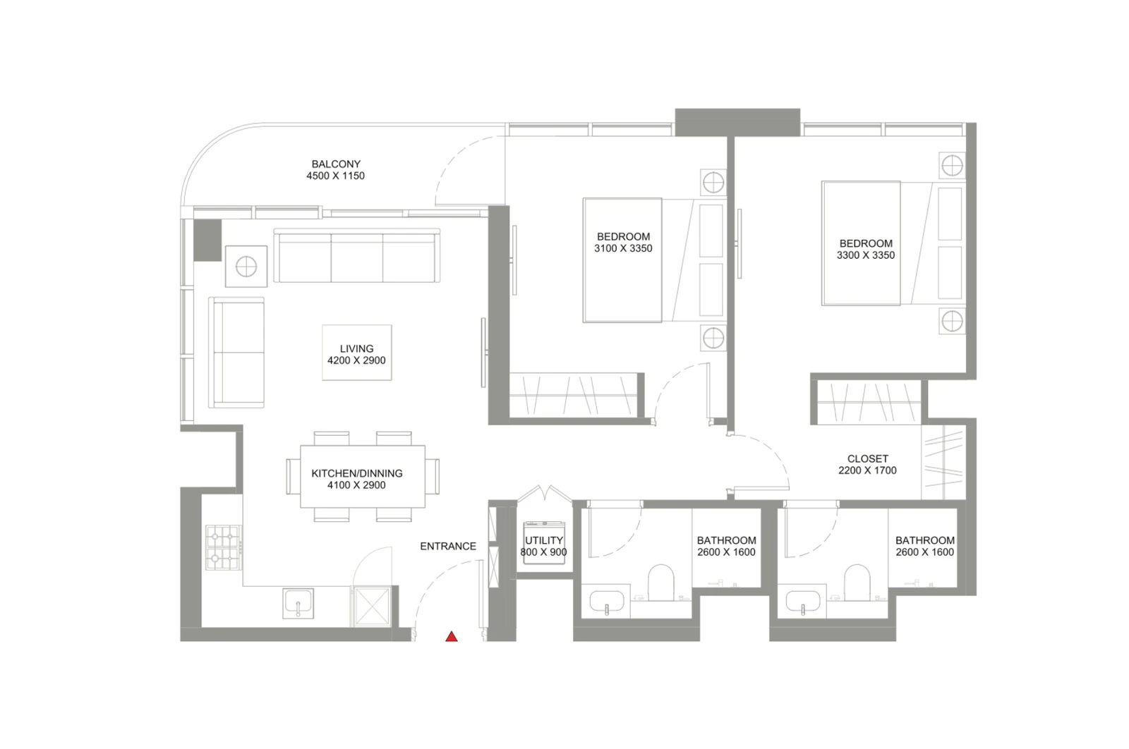Floor plan for Type D