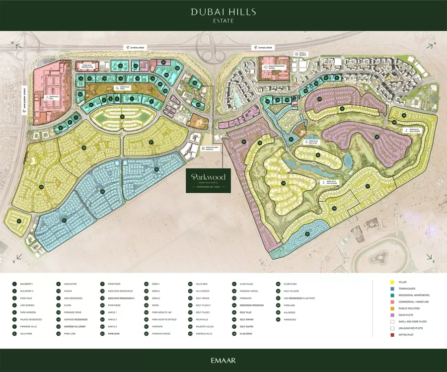 Parkwood by Emaar master plan