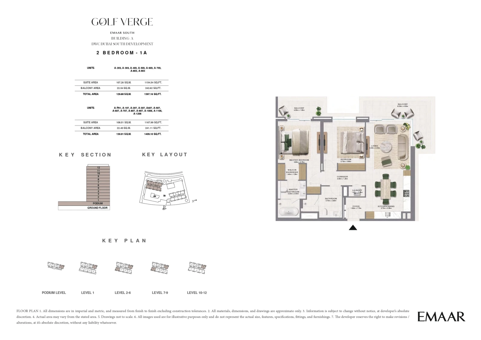 Floor plan for Type 1A