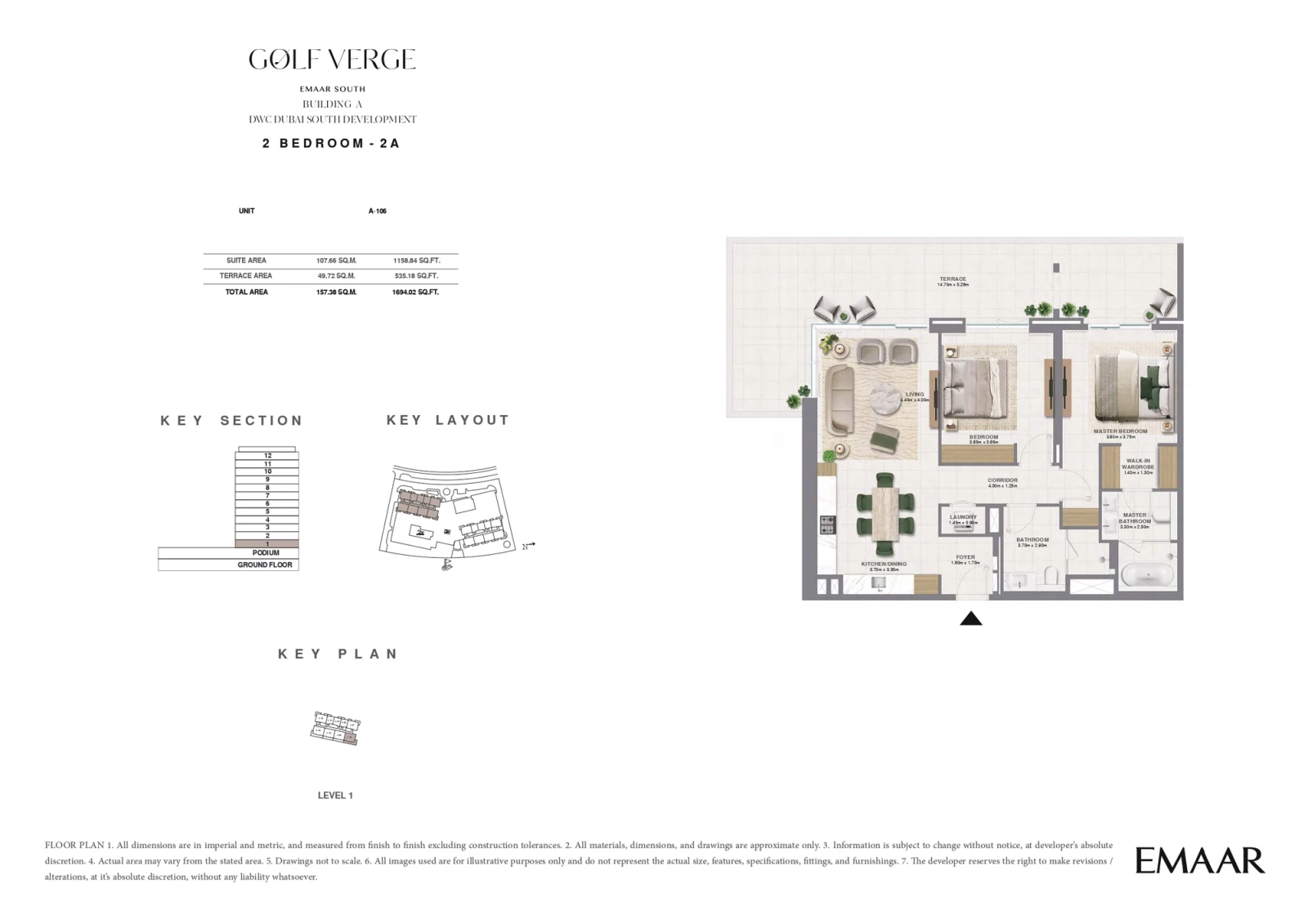 Floor plan for Type 2A