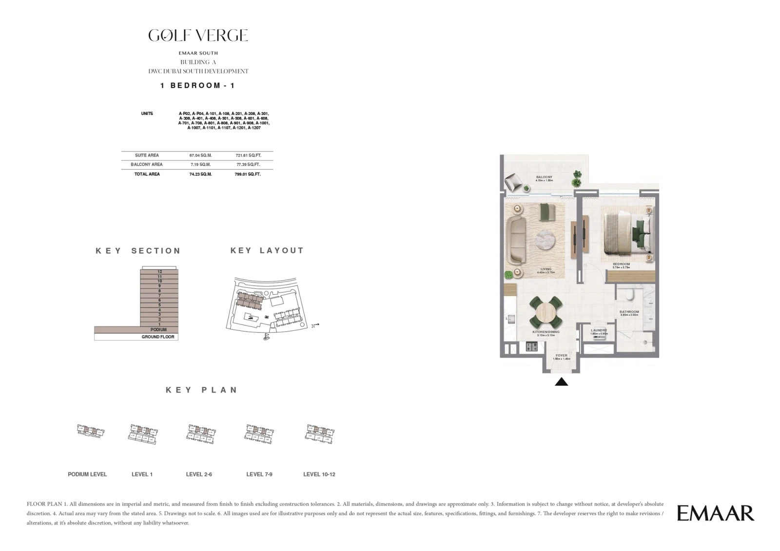 Floor plan for Type 1