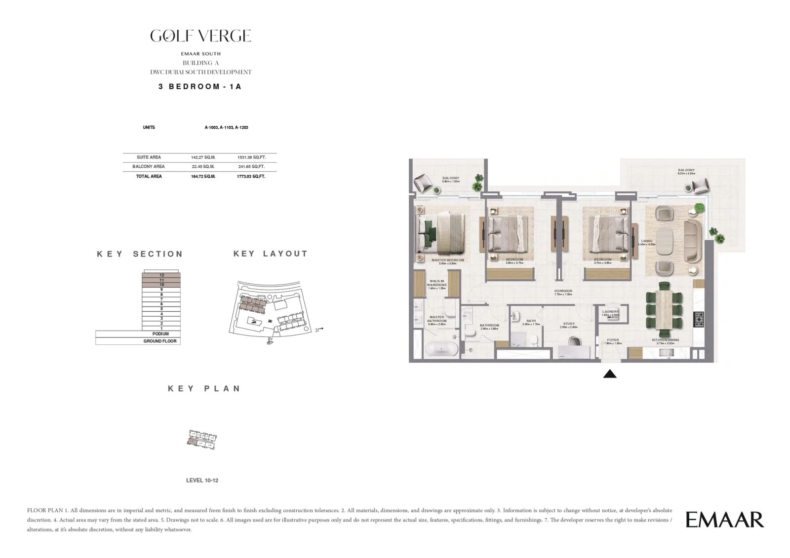 Floor plan for Type 1A
