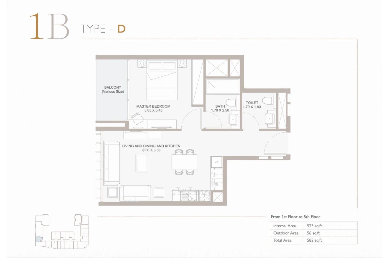Floor plan for Type D