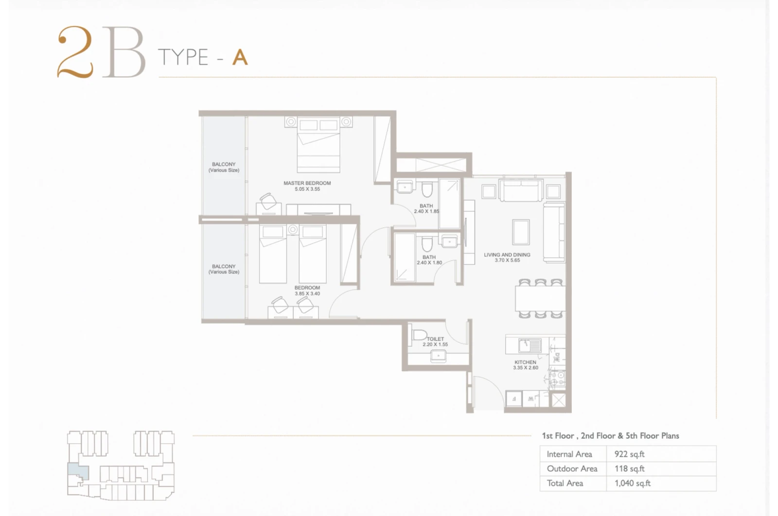 Floor plan for Type A