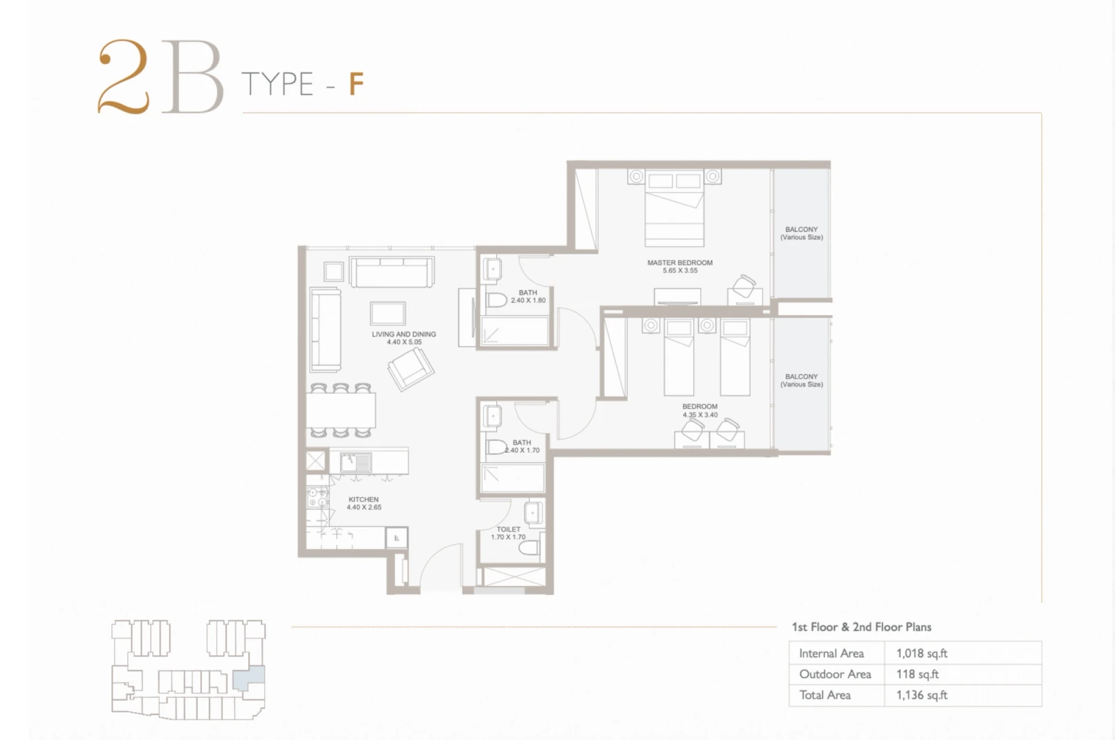 Floor plan for Type F