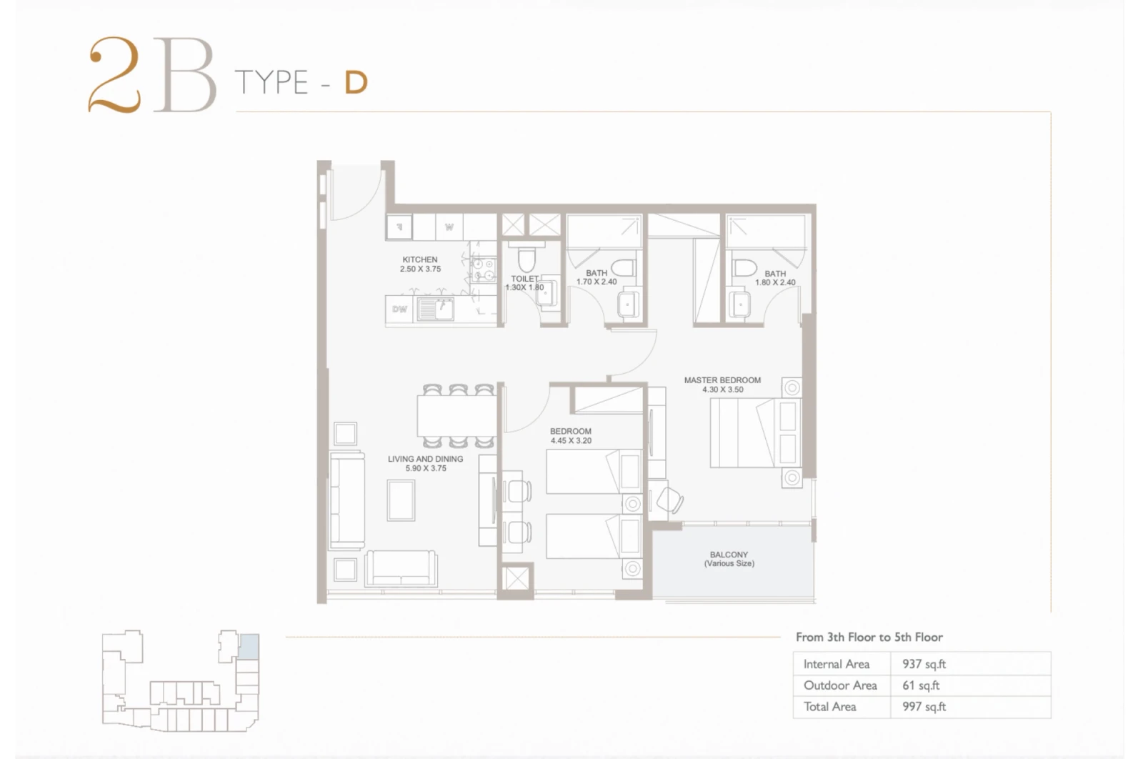 Floor plan for Type D