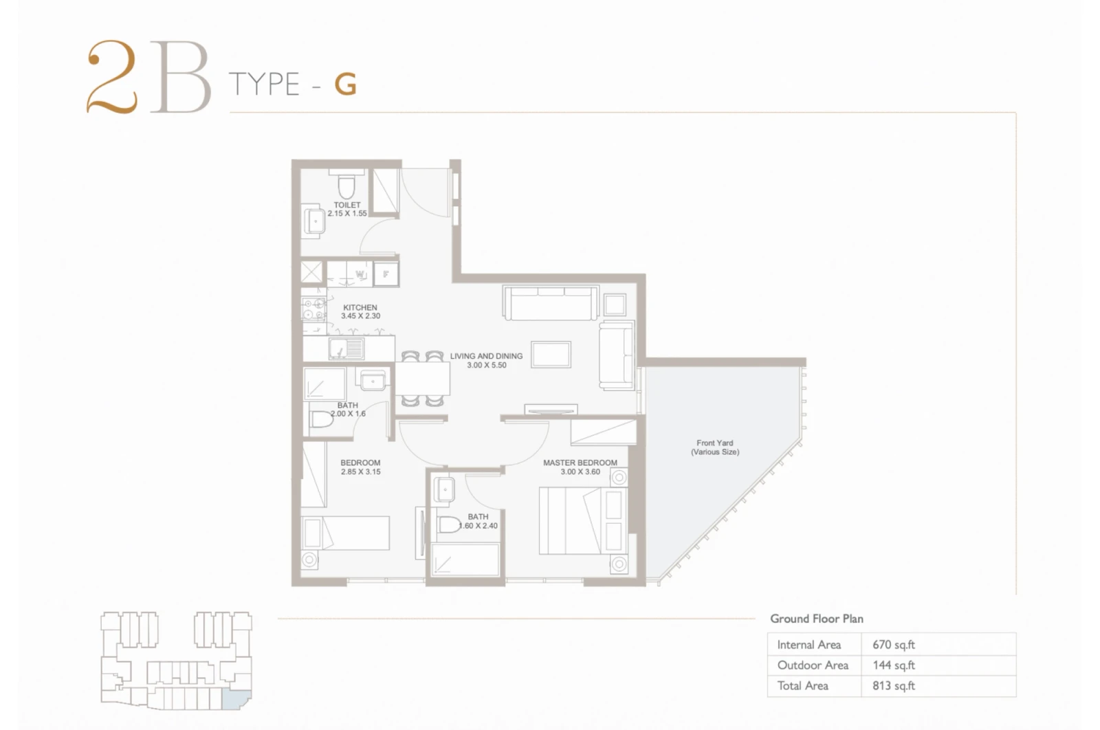 Floor plan for Type G