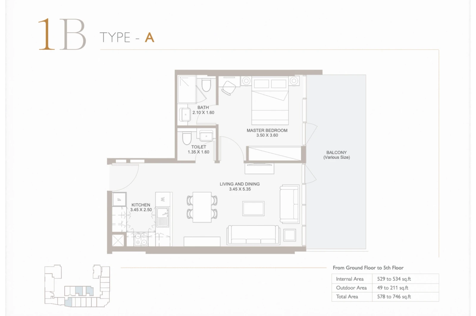 Floor plan for Type A