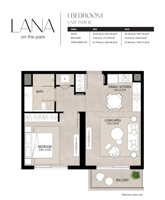 Floor plan for Type B