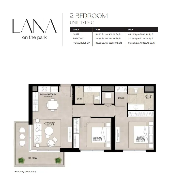Floor plan for Type C