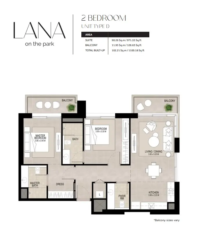 Floor plan for Type D