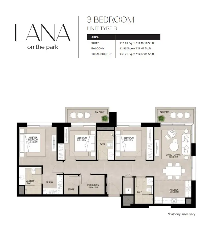 Floor plan for Type B