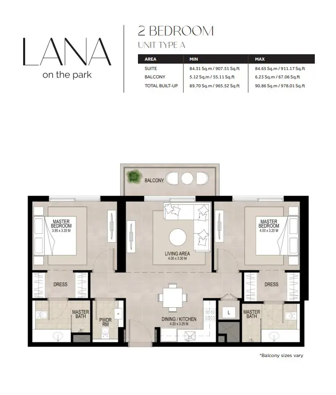 Floor plan for Type A