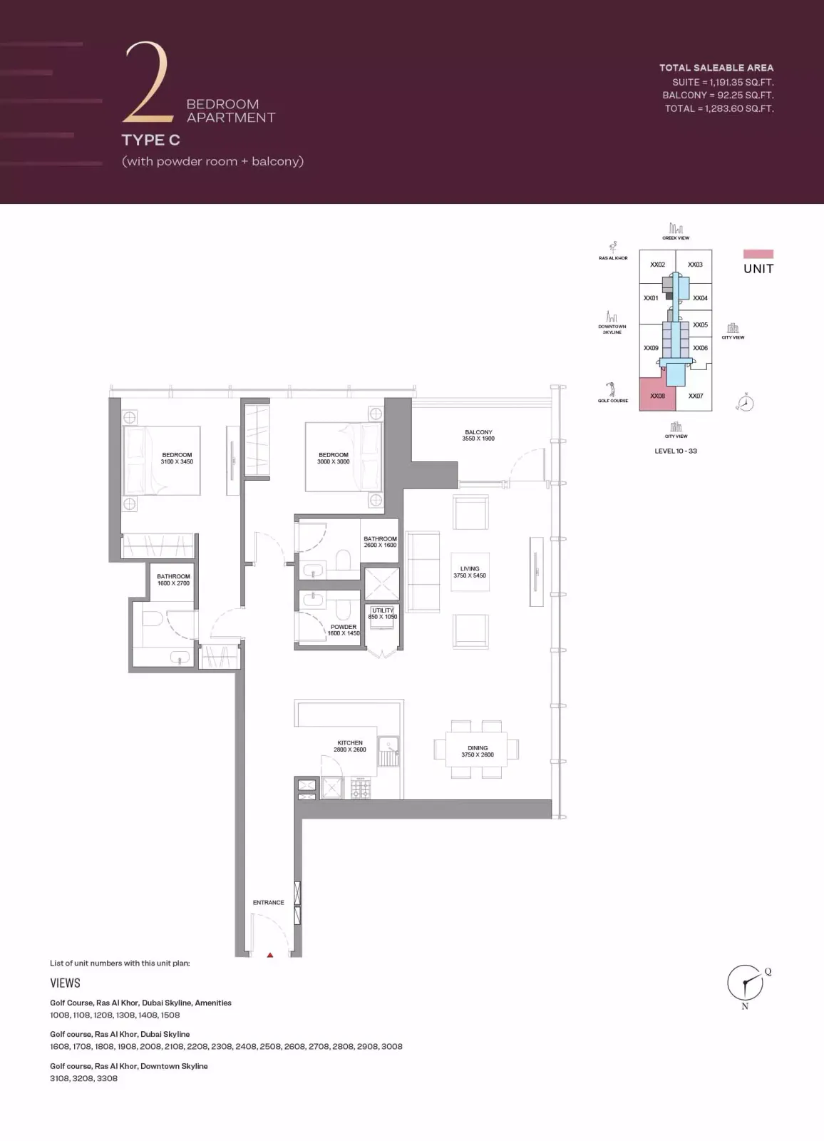 Floor plan for Type C