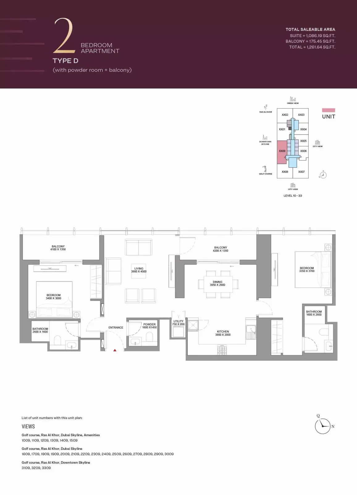 Floor plan for Type D