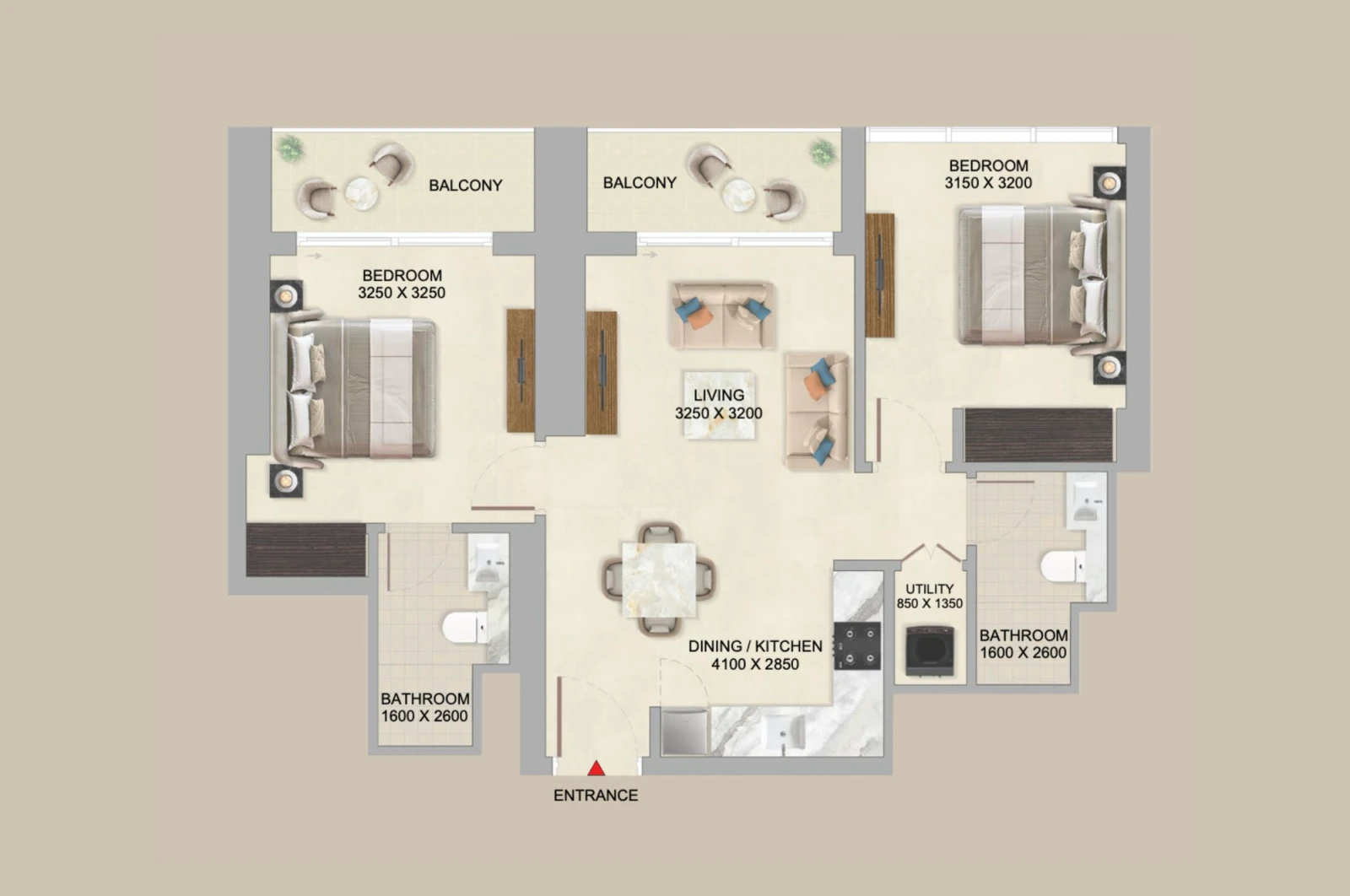 Floor plan for Type B