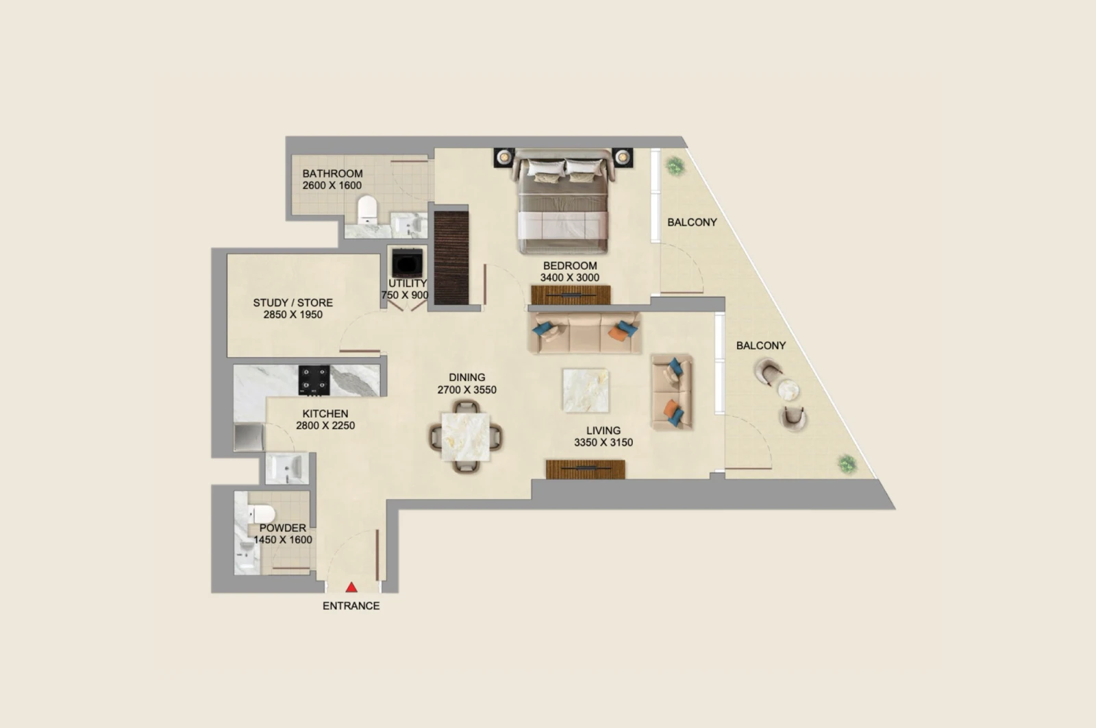Floor plan for Type H