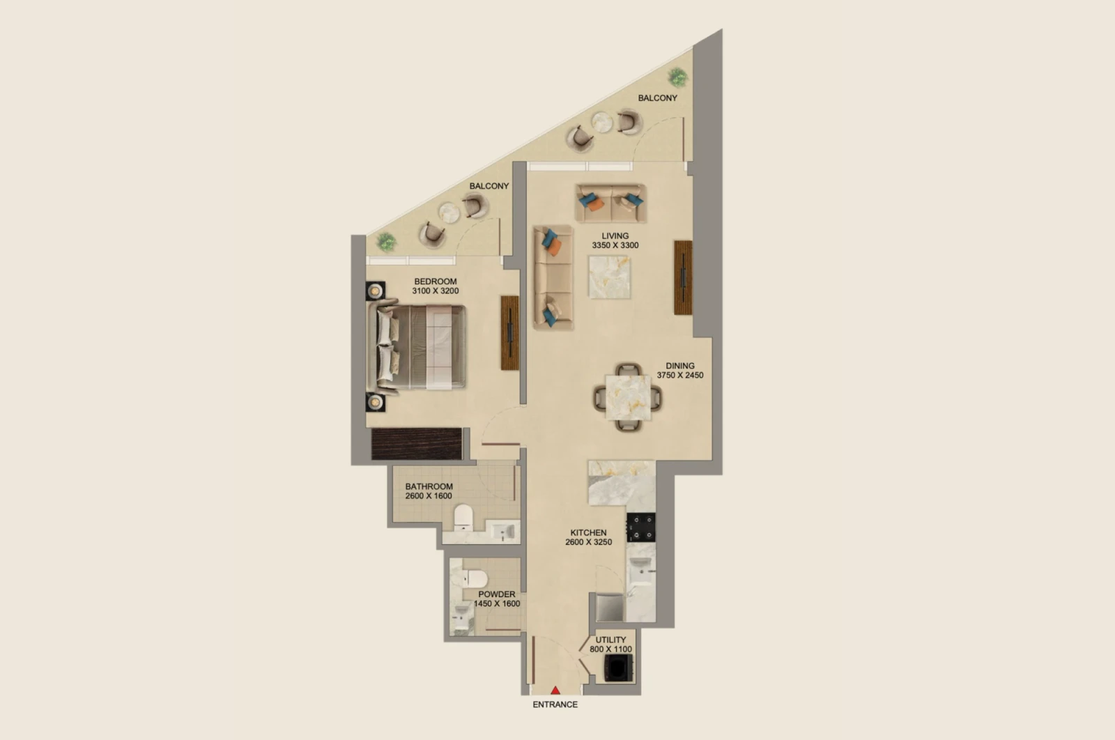 Floor plan for Type D