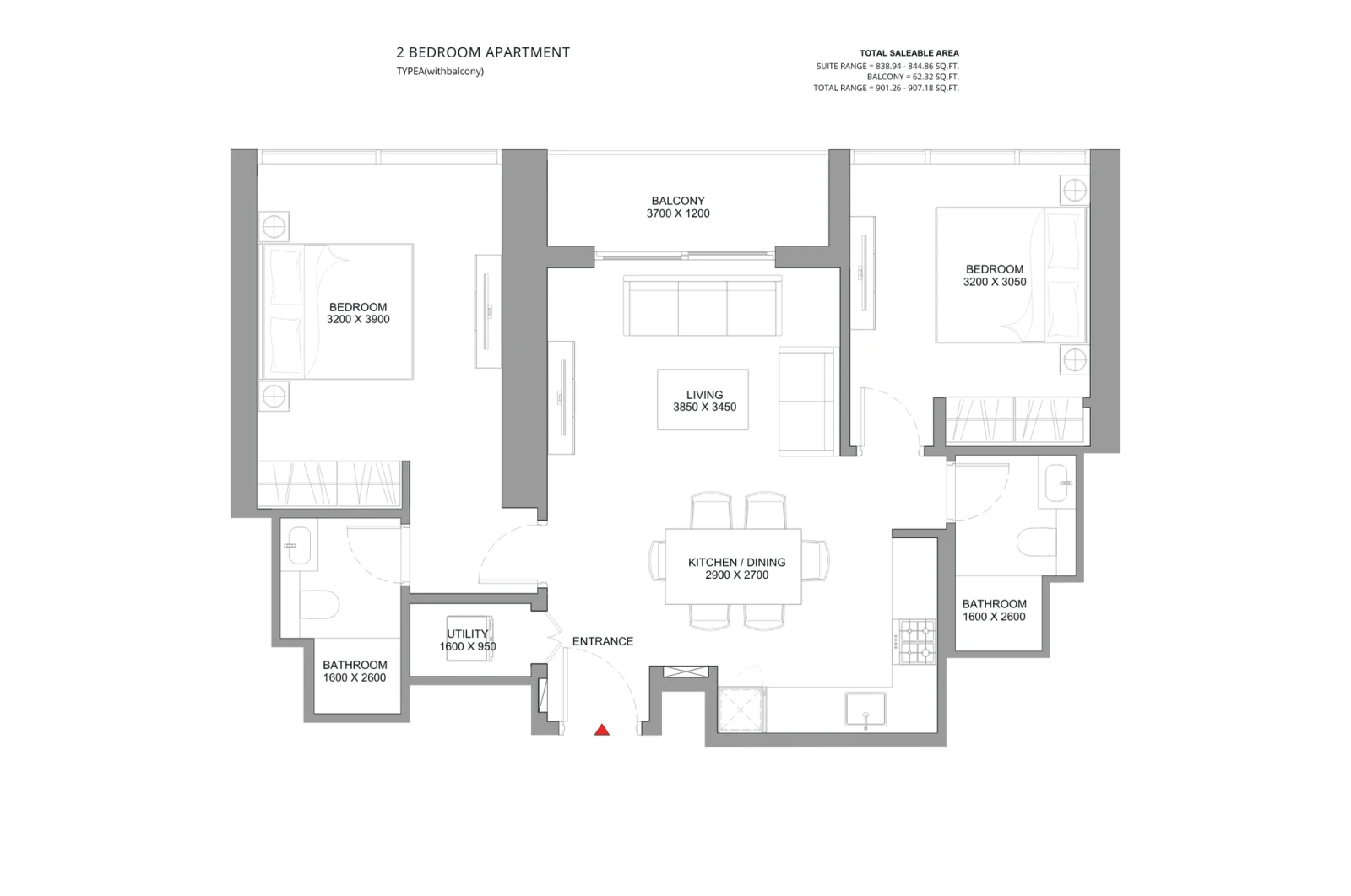 Floor plan for Type A