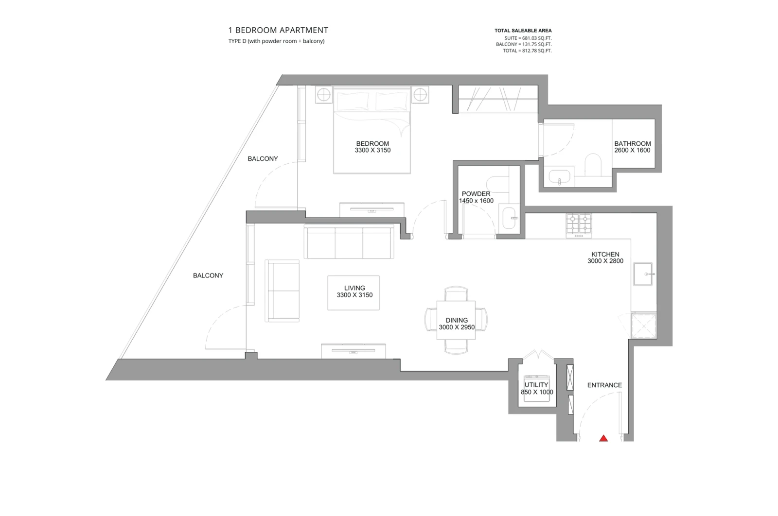 Floor plan for Type D