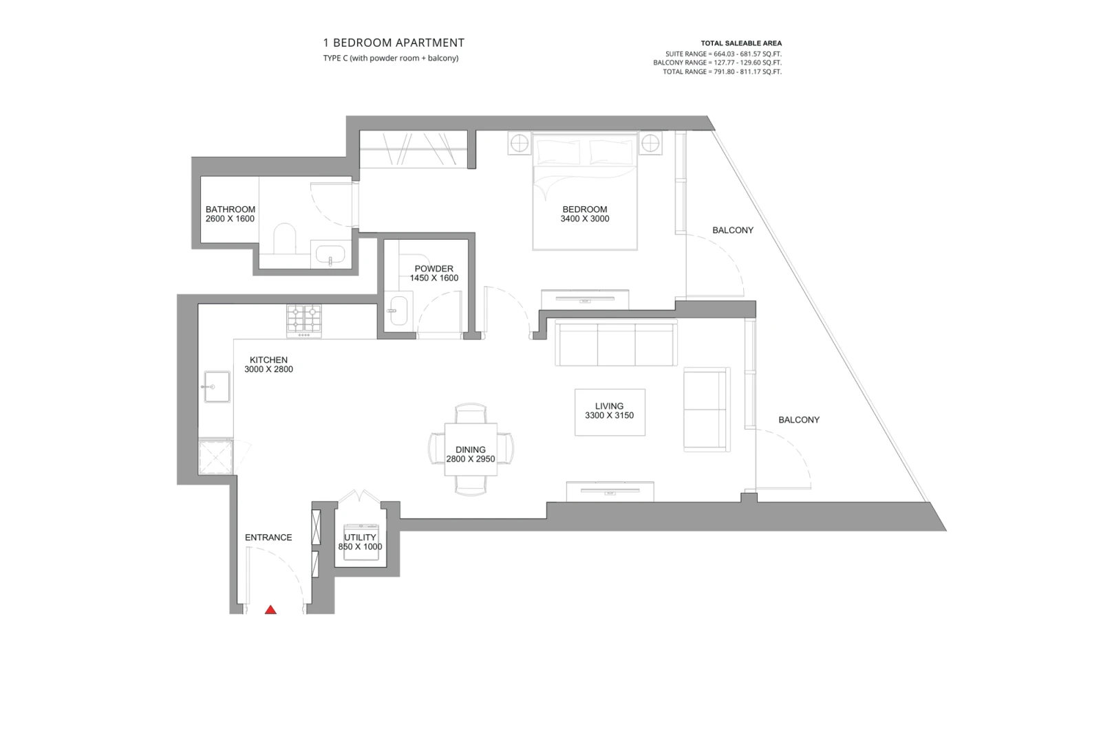 Floor plan for Type C
