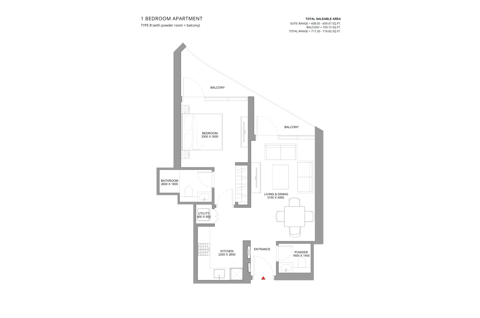Floor plan for Type B
