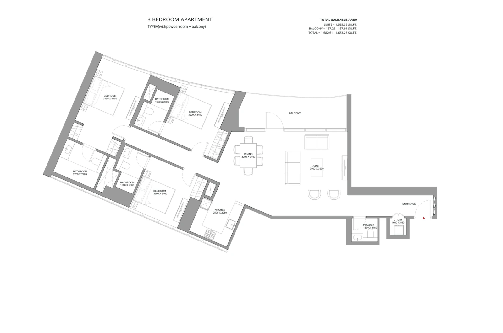 Floor plan for Type A