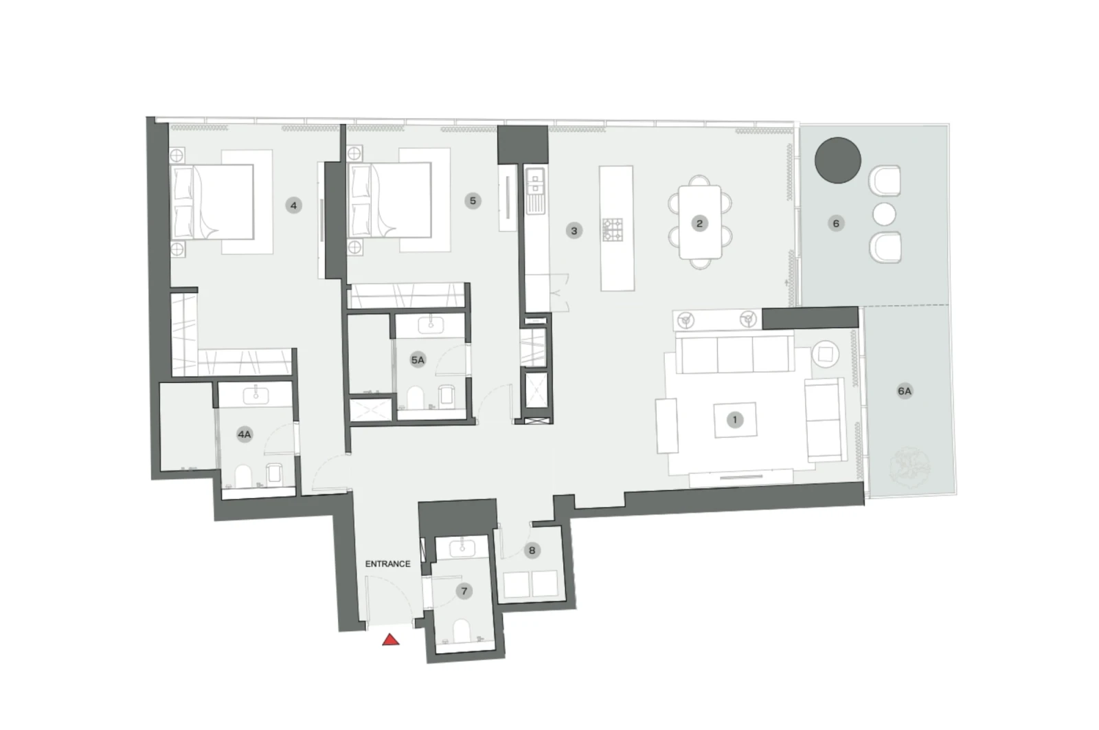 Floor plan for Type E