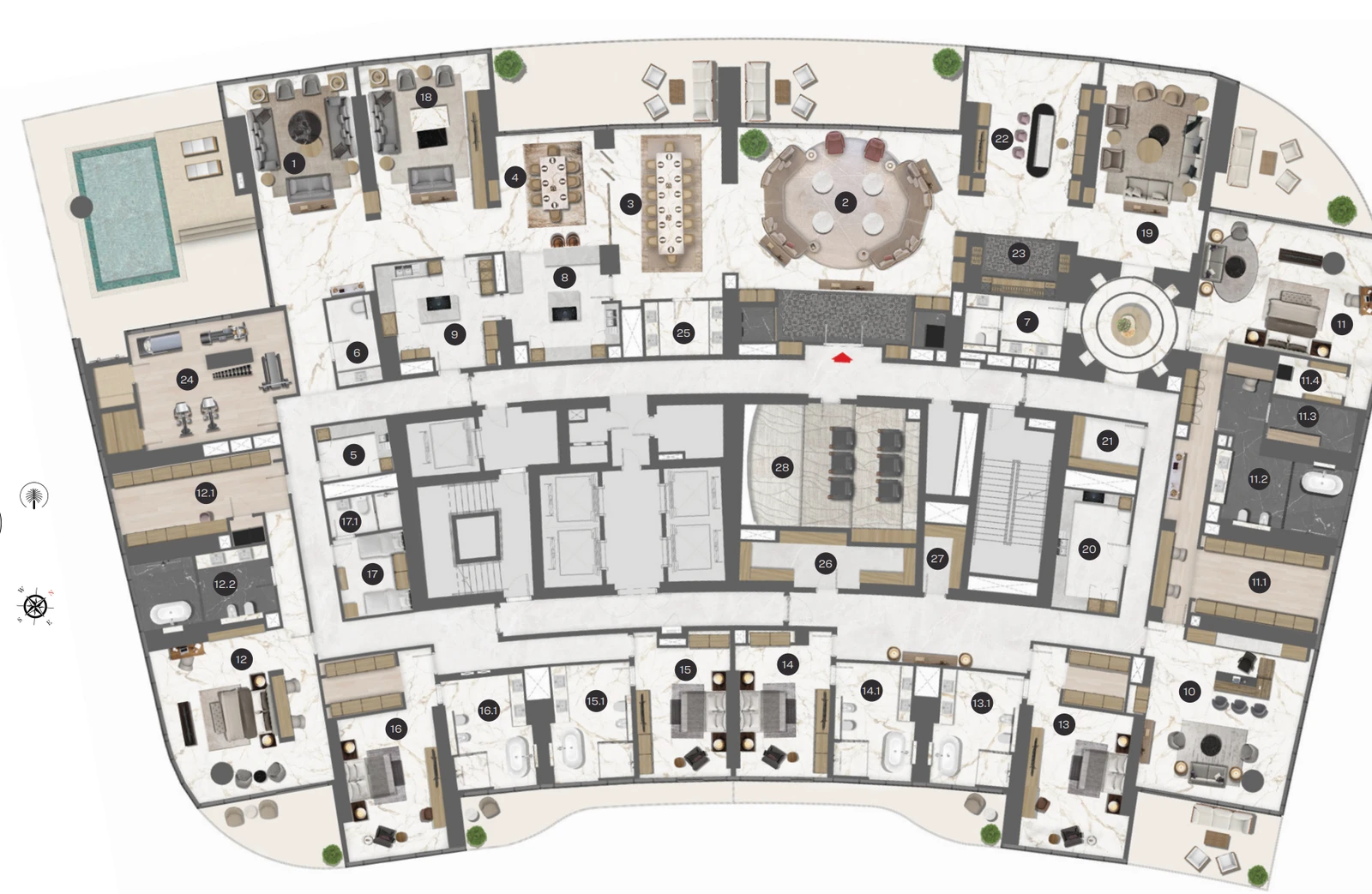 Floor plan for Type A