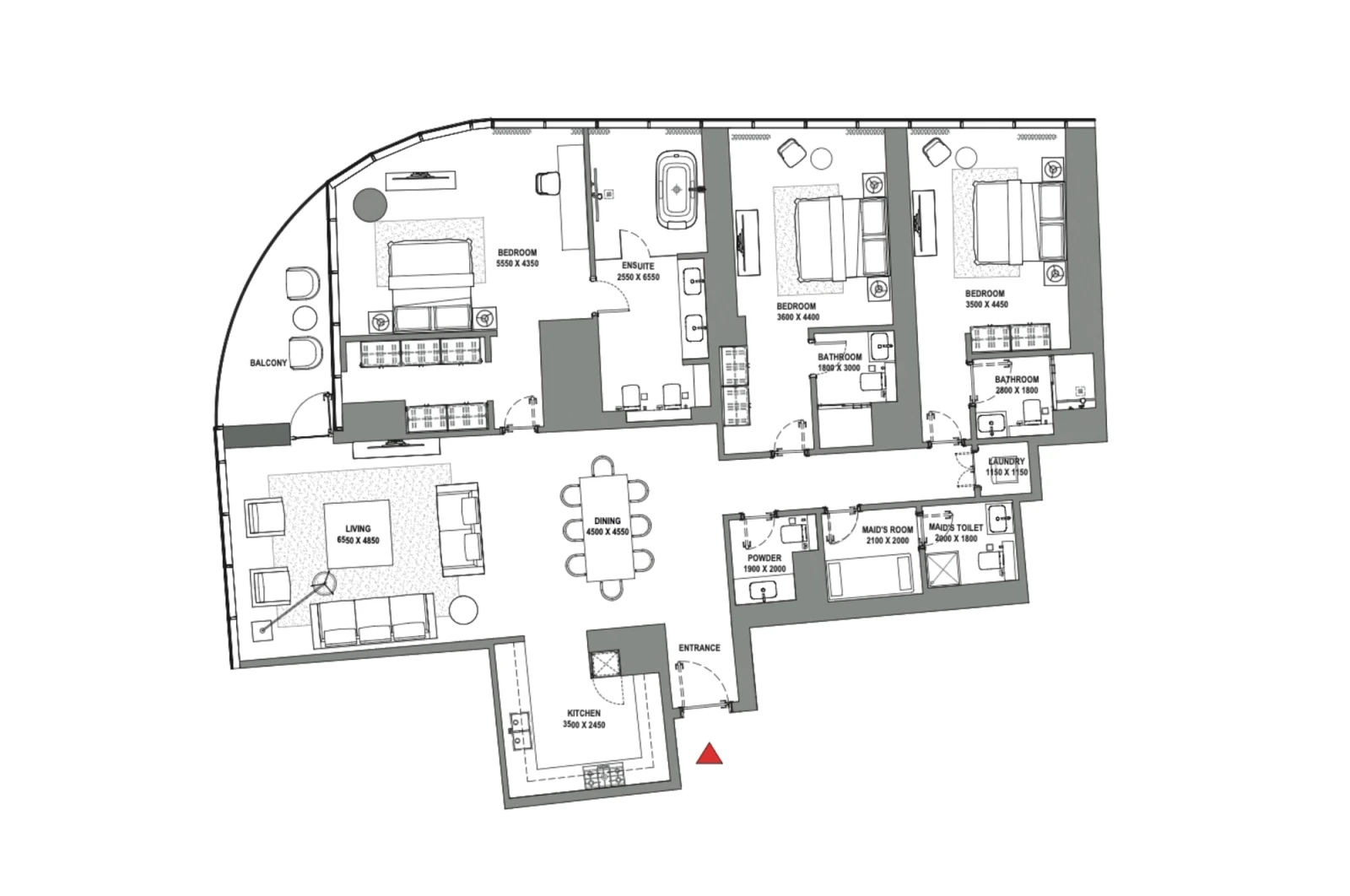 Floor plan for Type C