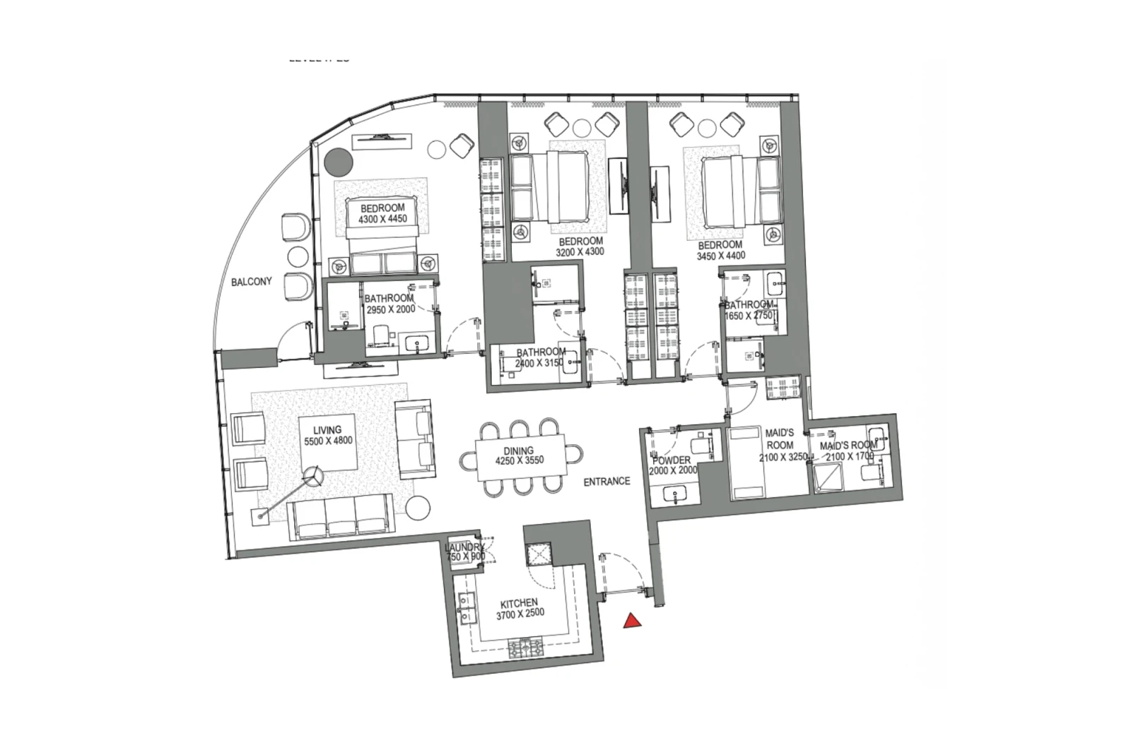 Floor plan for Type B