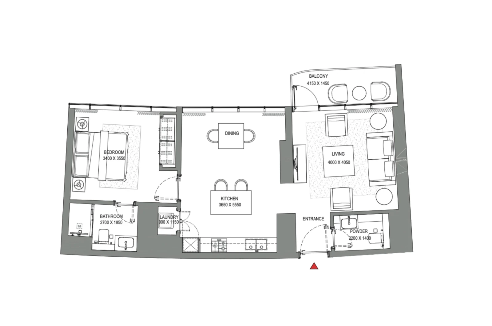 Floor plan for Type B