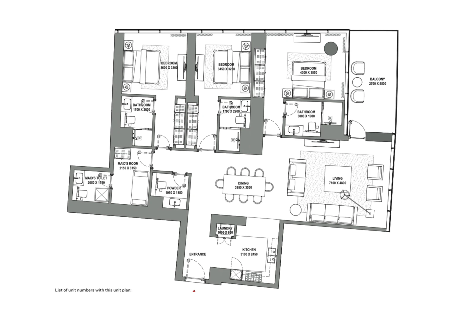 Floor plan for Type A