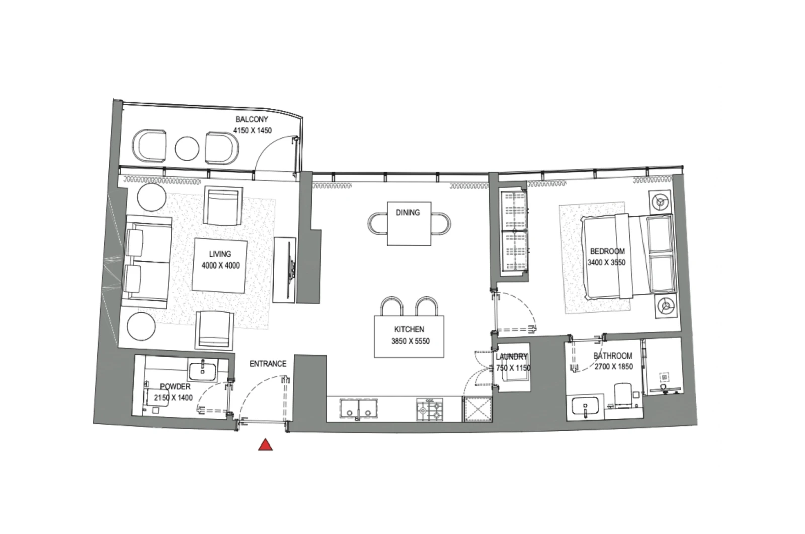 Floor plan for Type A