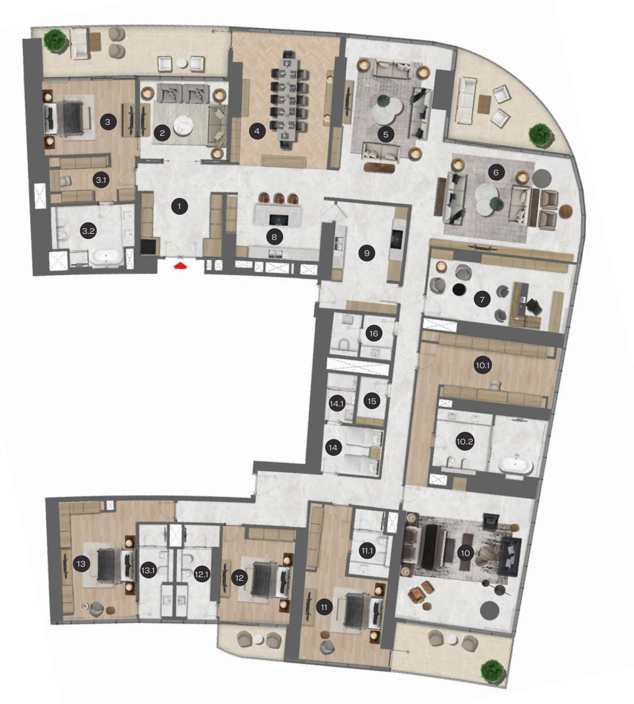 Floor plan for Type B