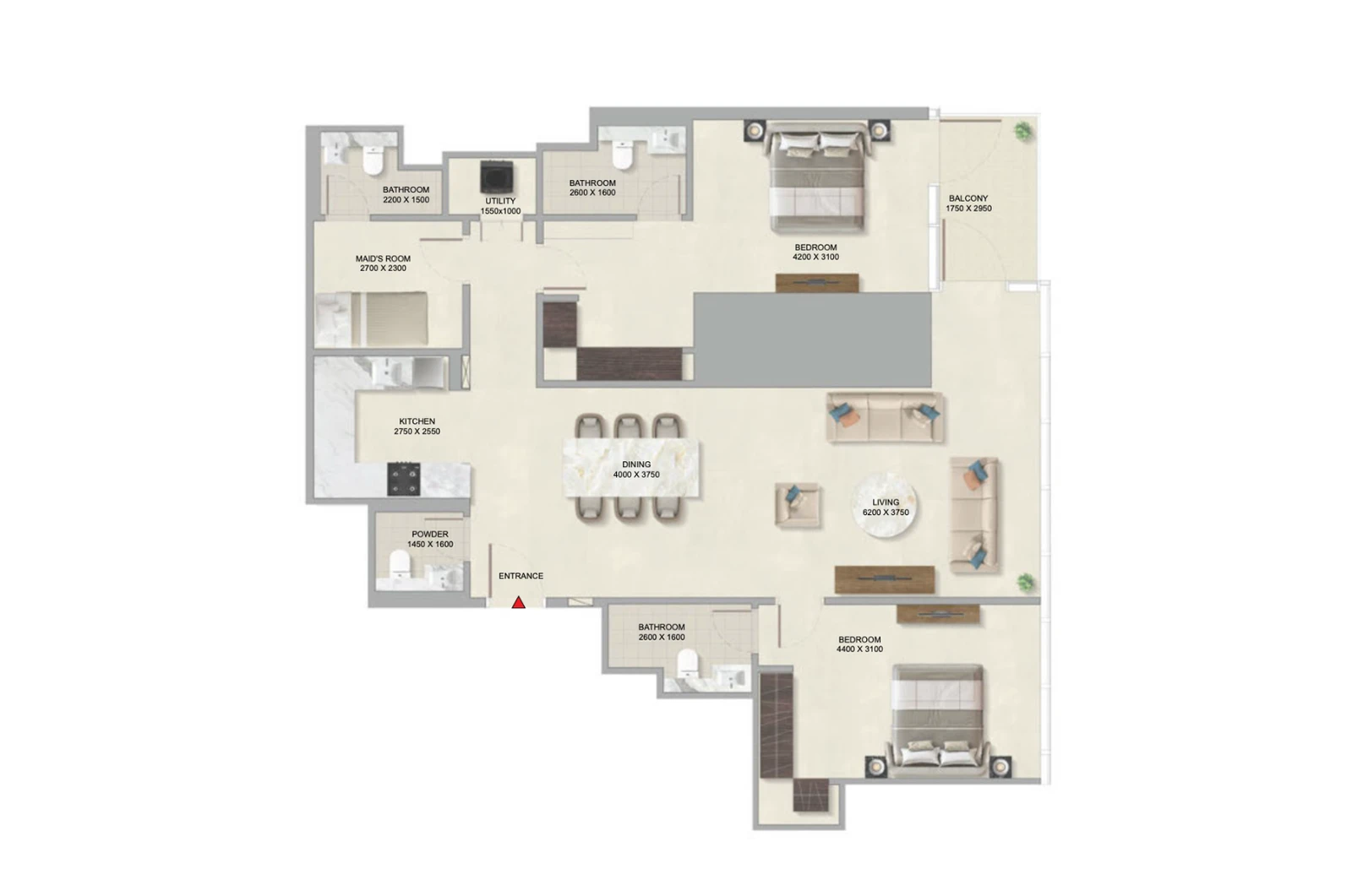 Floor plan for Type C