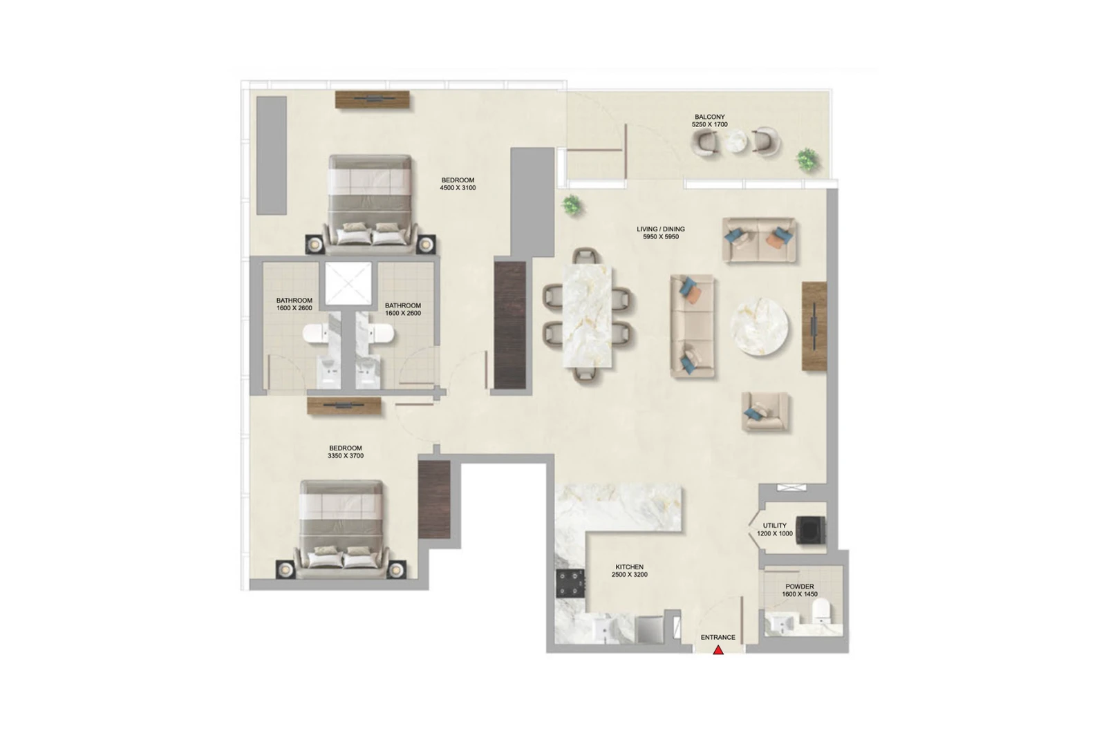 Floor plan for Type G