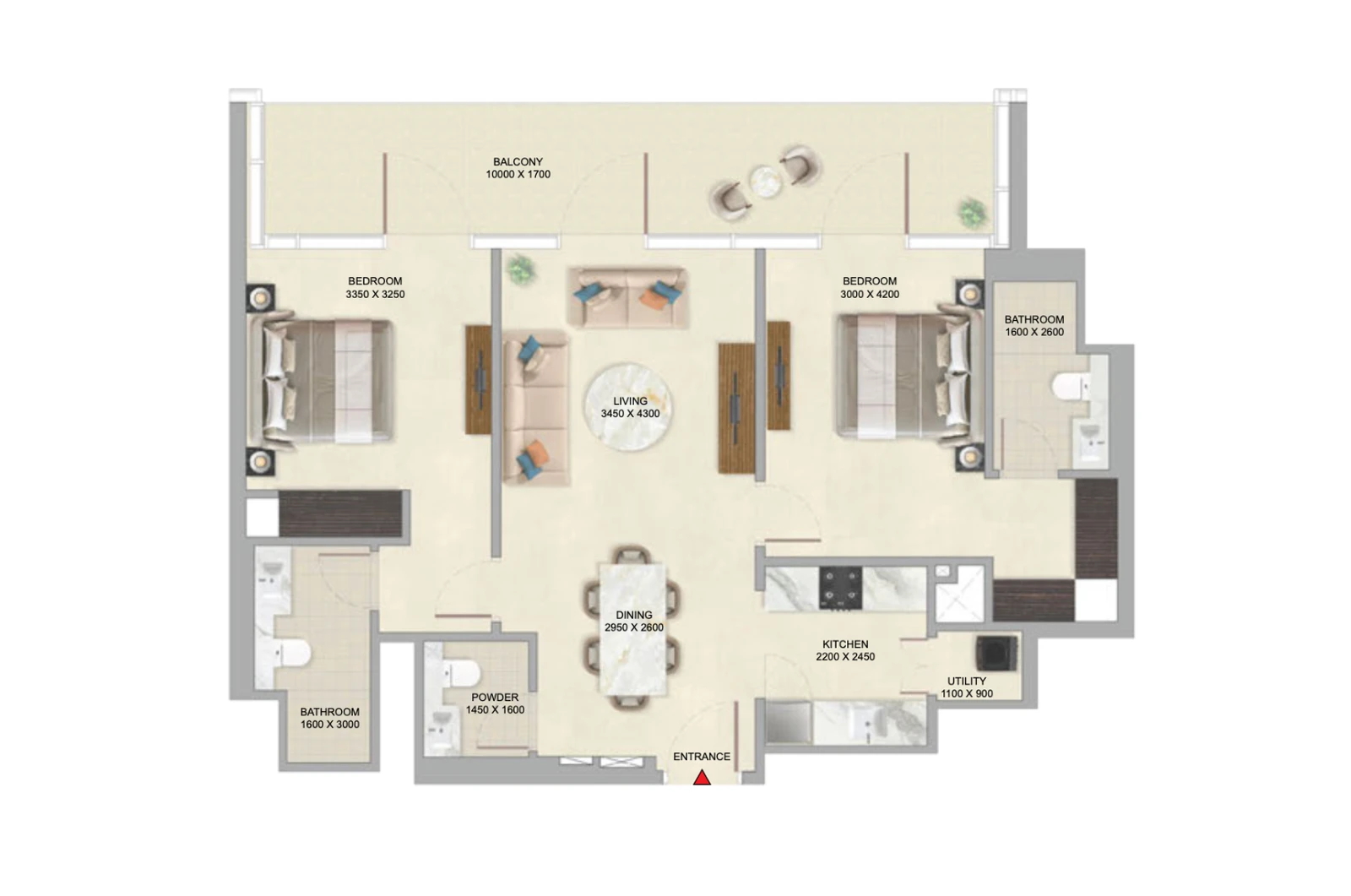 Floor plan for Type M