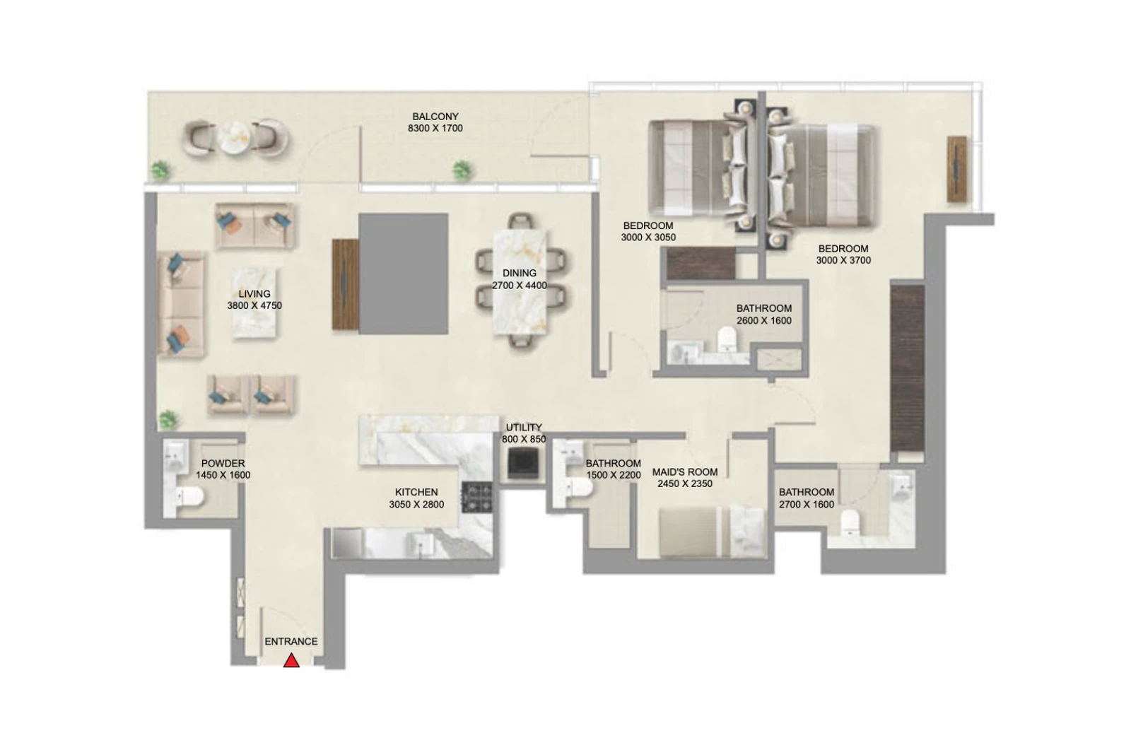 Floor plan for Type H