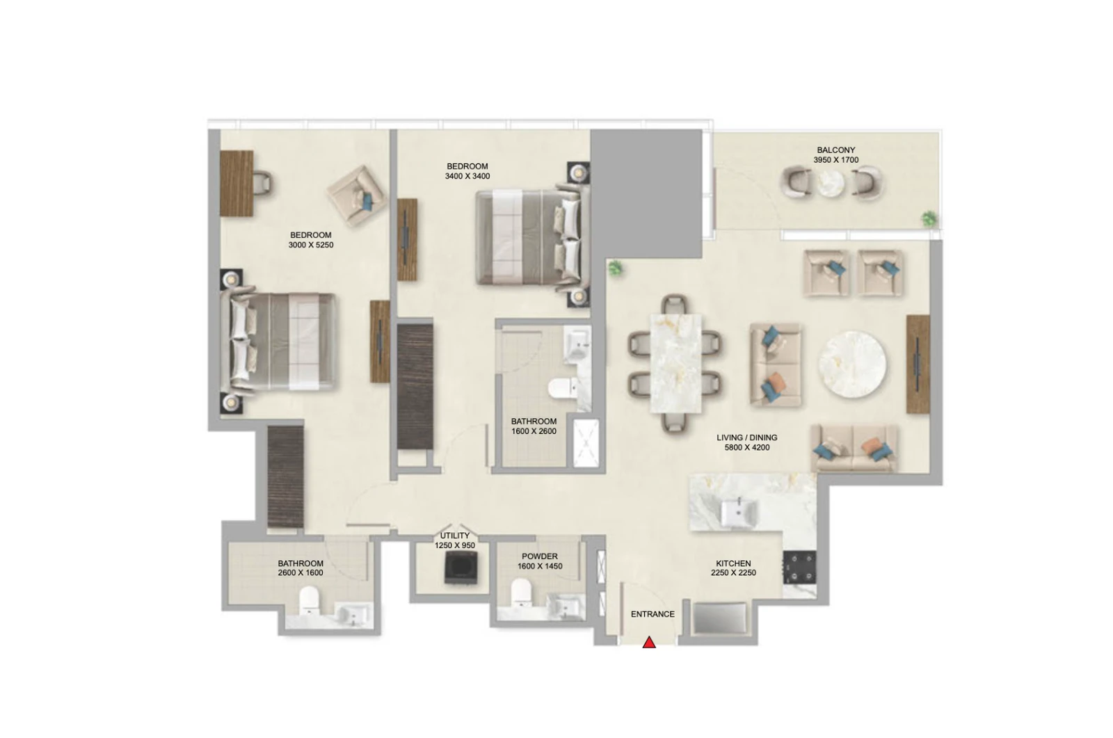 Floor plan for Type B