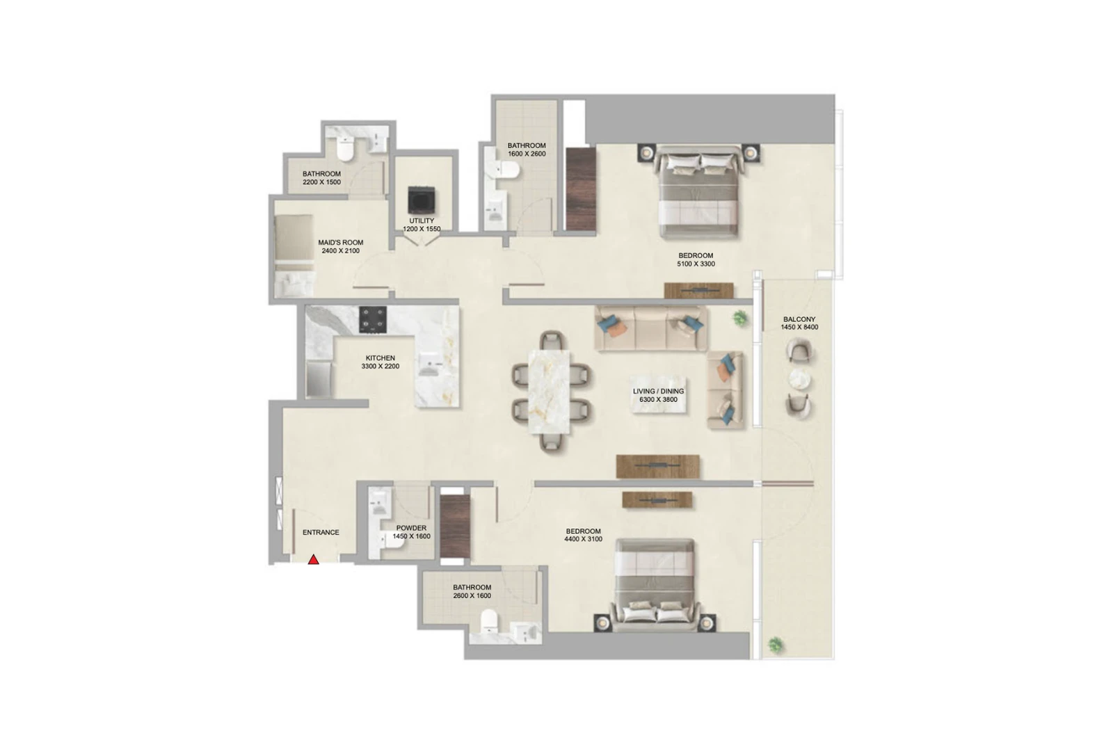 Floor plan for Type A