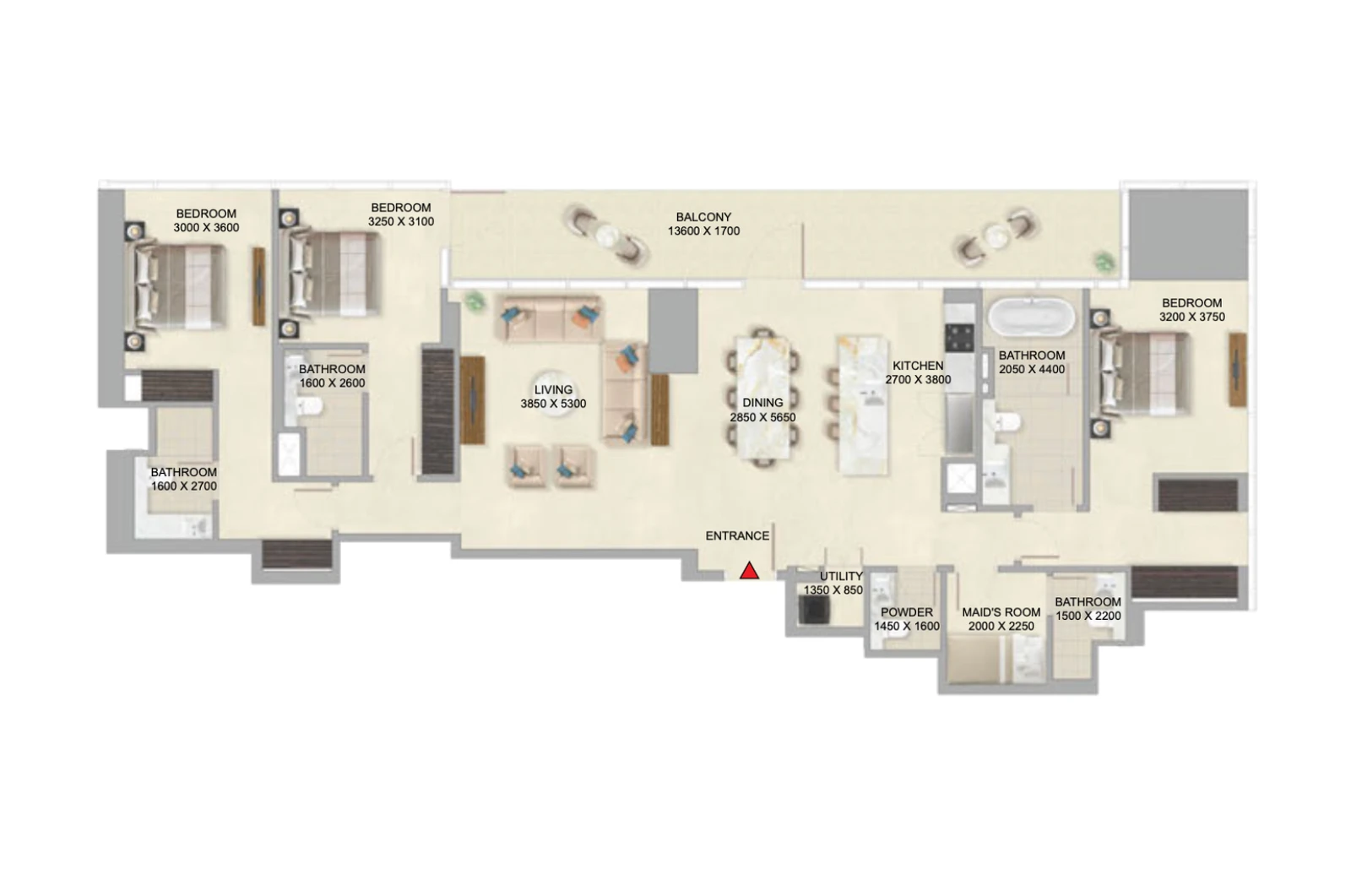 Floor plan for Type C