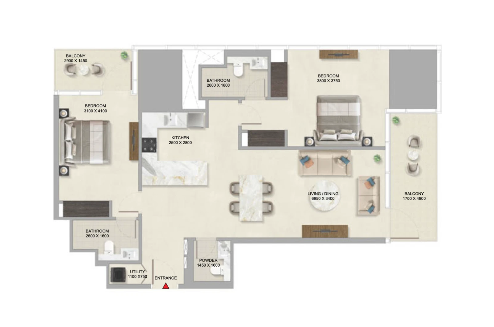 Floor plan for Type I