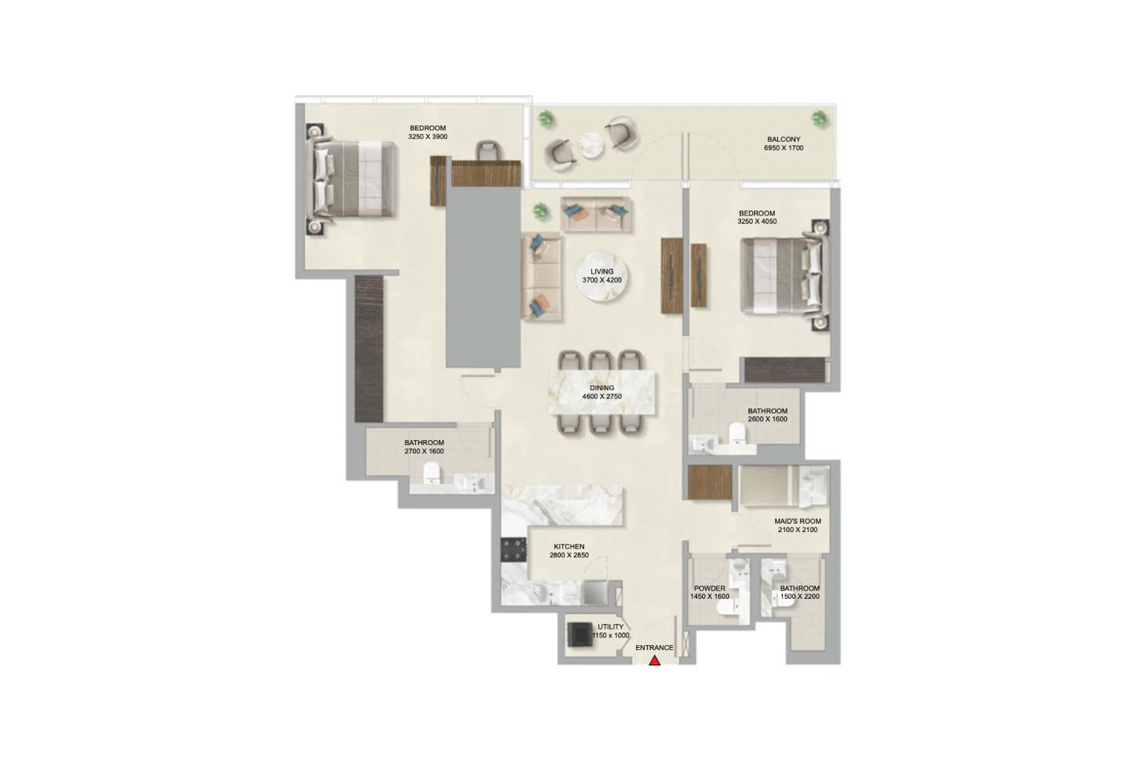 Floor plan for Type E