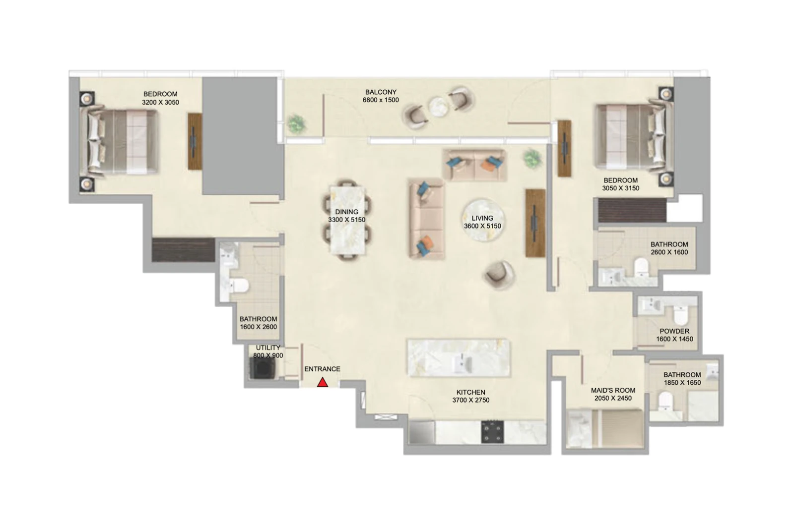 Floor plan for Type N