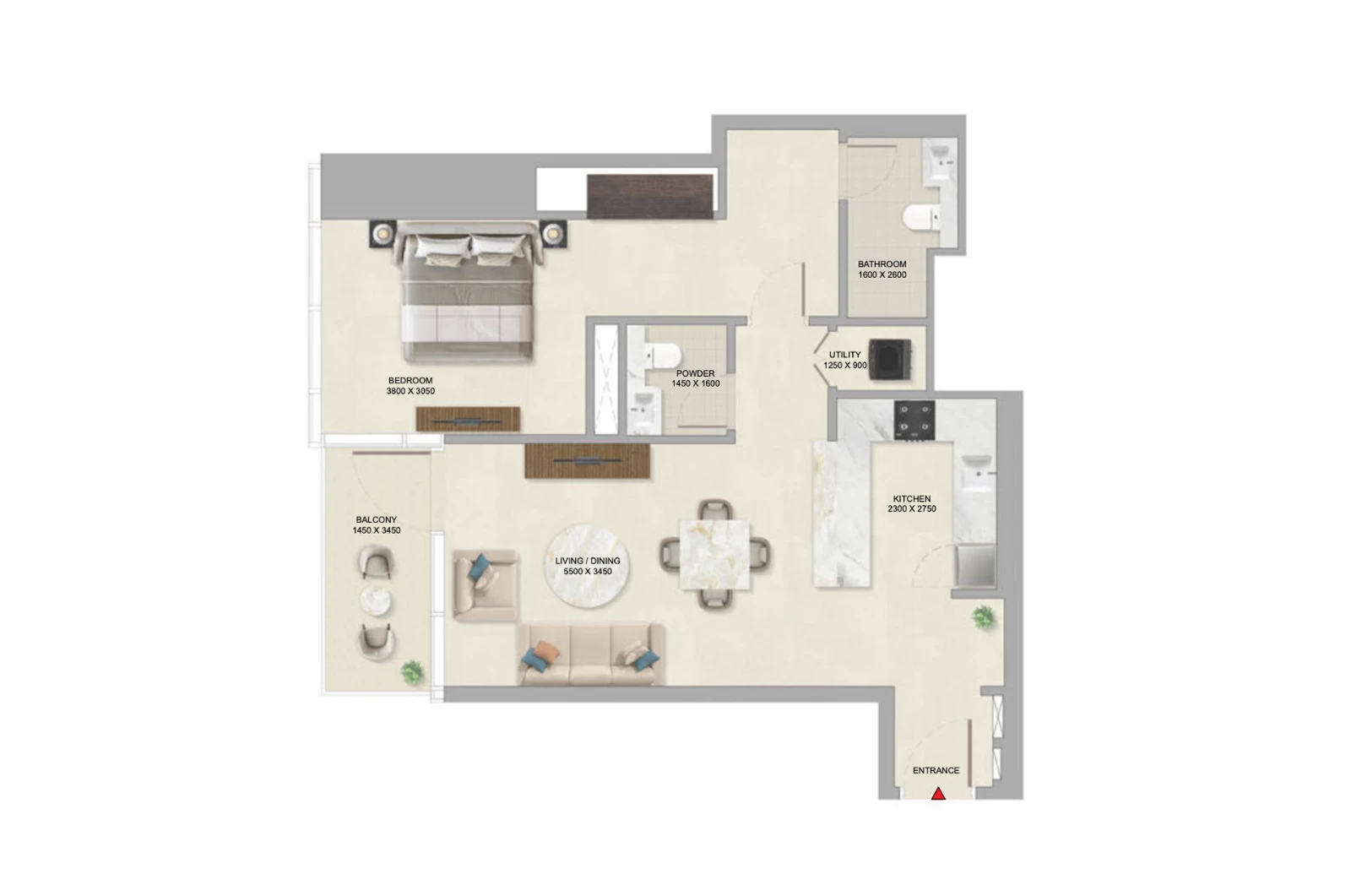 Floor plan for Type B